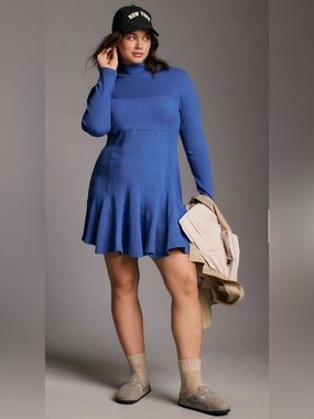 Daily Practice by Anthropologie Long-Sleeve Mini Swing Dress